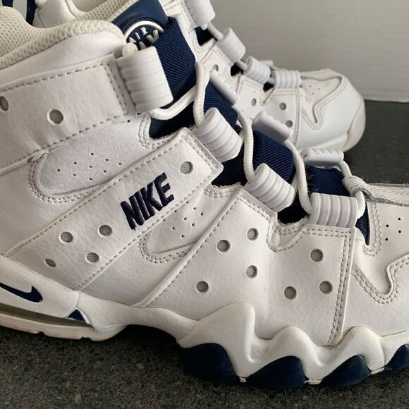 Nike Air Max White Midnight Navy Blue 7Y/ 8 woman - Picture 5 of 12